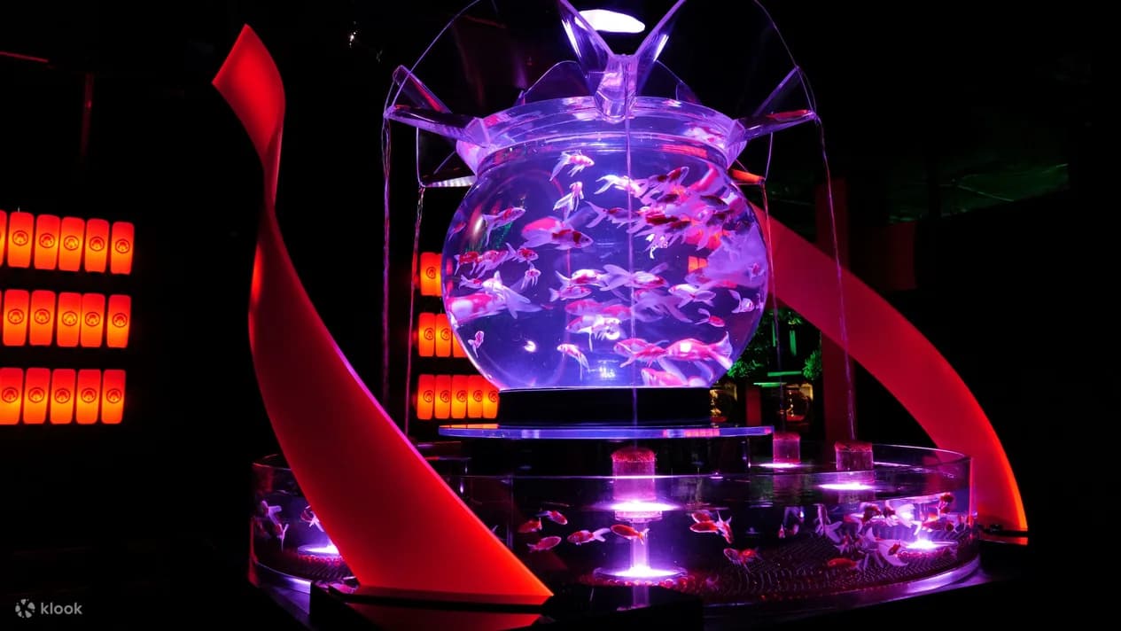 Estanque de peces Koi en Ginza Art Aquarium